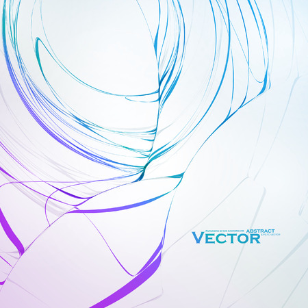 Colorful abstract vector background, futuristic wavy illustration eps10のイラスト素材