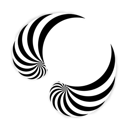 Spiral abstract background, dynamic optical art, illustrationの写真素材
