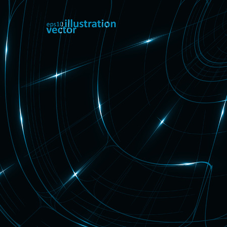 Abstract technology, vector technical drawing, shiny space background  のイラスト素材