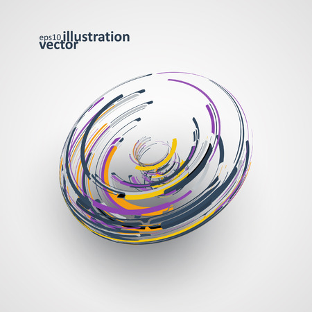 Futuristic abstract shape illustration, technology vector background  のイラスト素材