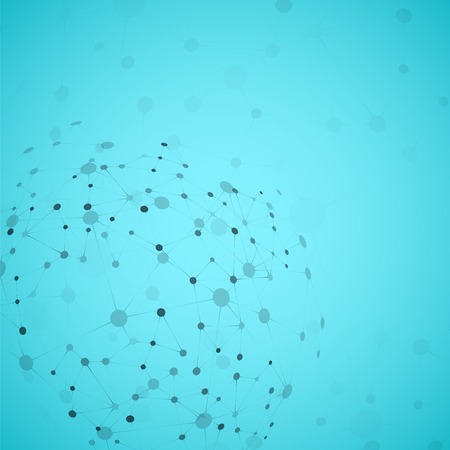 Molecular structure network connection, abstract illustrationの写真素材