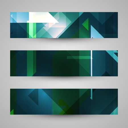 Set of banners, technology art illustrationの写真素材