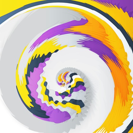 Abstract dynamic illustration, colorful rotating swirl backgroundの写真素材