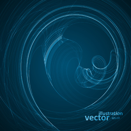 Abstract blue background, futuristic wavyのイラスト素材