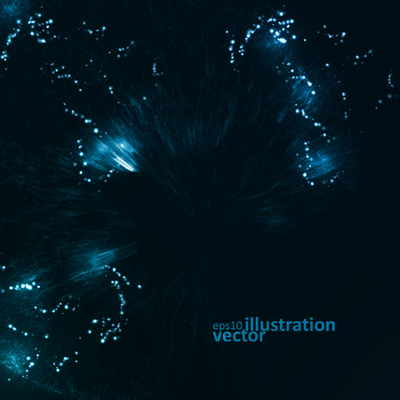 Abstract futuristic background, dark art illustrationのイラスト素材