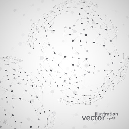 Molecular structure, network connection, abstract illustrationのイラスト素材