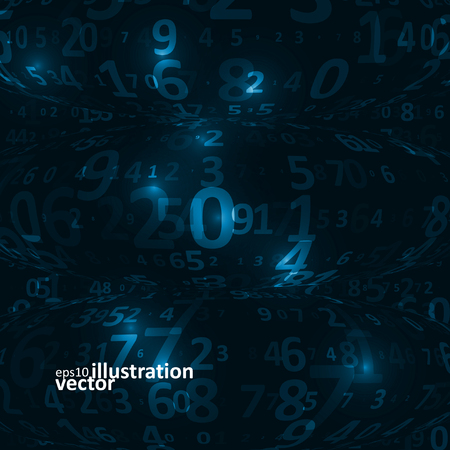 Digital code background, abstract illustrationのイラスト素材