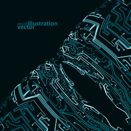 Circuit board backgroundのイラスト素材