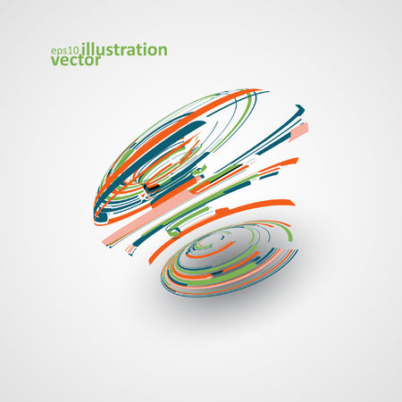 Futuristic abstract shape illustrationのイラスト素材