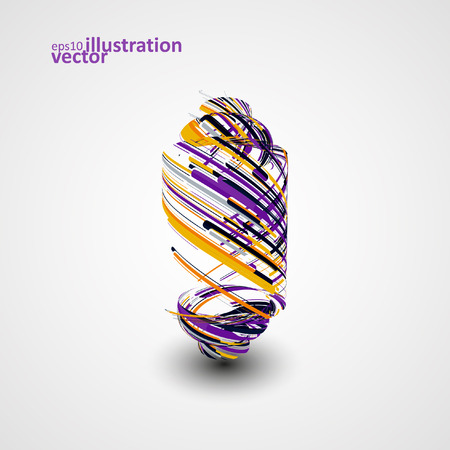 Futuristic abstract shape illustrationのイラスト素材