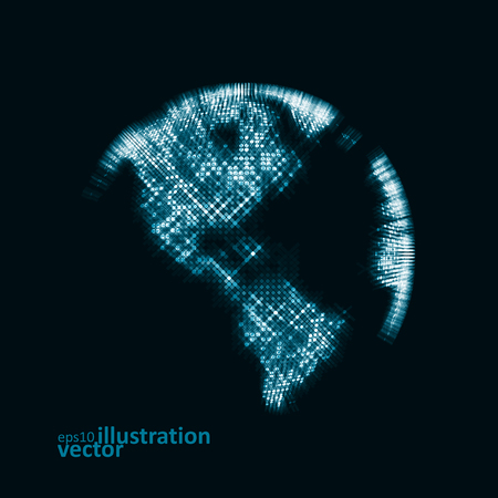 Technology image of globe. のイラスト素材