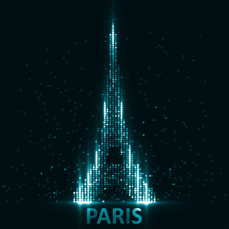 Technology image of Paris. のイラスト素材