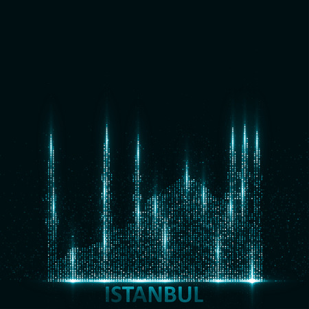 Technology image of Istanbul. のイラスト素材