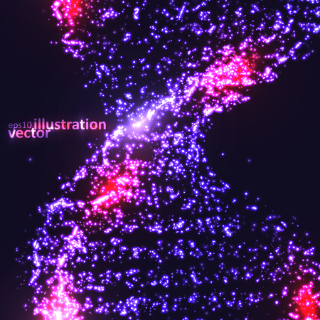 Futuristic dna, abstract moleculeのイラスト素材