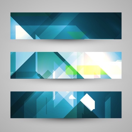 Set of banners, technology art illustrationの写真素材