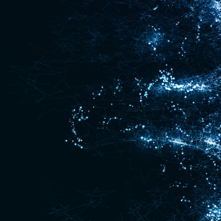 Abstract futuristic background, dark art illustrationの写真素材