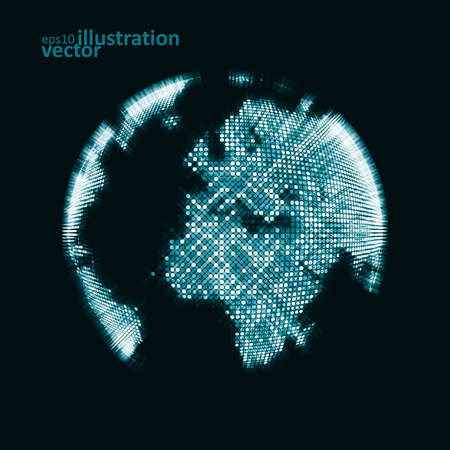 Technology image of globe. のイラスト素材