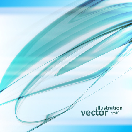 Abstract blue background, futuristic wavy vector illustration のイラスト素材
