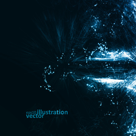 Abstract futuristic vector background, dark art illustration のイラスト素材