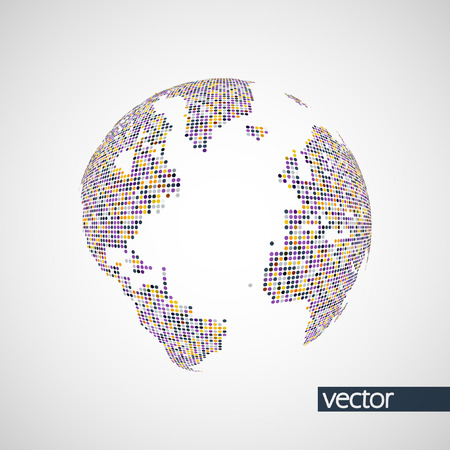 Technology image of globe. The concept vector illustration のイラスト素材