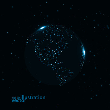 Technology image of globe. The concept vector illustrationのイラスト素材