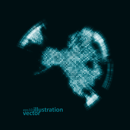 Technology image of globe. The concept vector illustration のイラスト素材