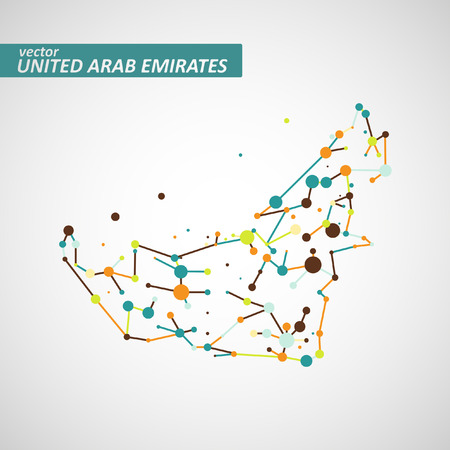 Technology image of United Arab Emirates. The concept vector illustrationのイラスト素材