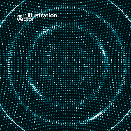 Digital waves backgroundのイラスト素材