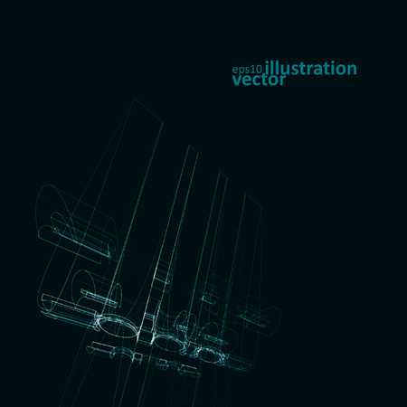 Abstract futuristic vector backgroundのイラスト素材