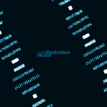 Futuristic dna, abstract moleculeのイラスト素材
