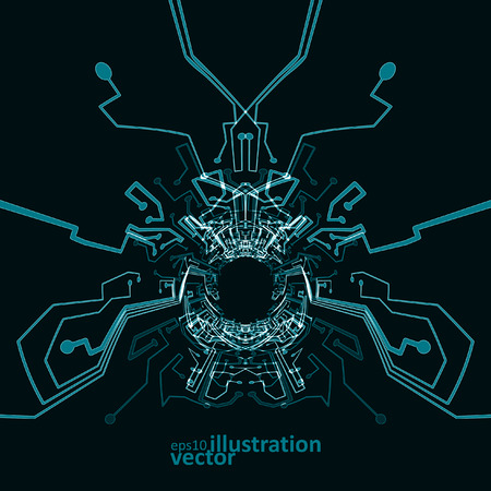 Circuit board backgroundのイラスト素材