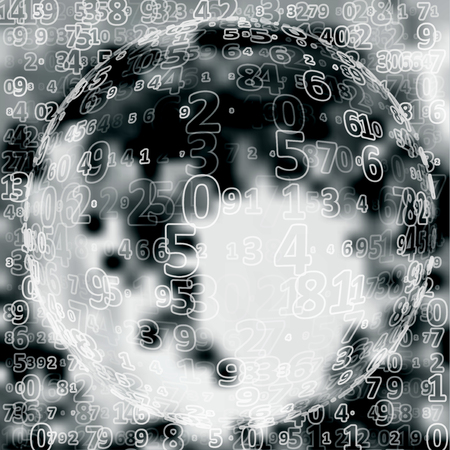 Digital code background, abstract illustrationの写真素材