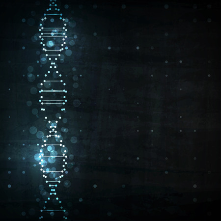 Futuristic dna, abstract molecule cell illustrationの写真素材