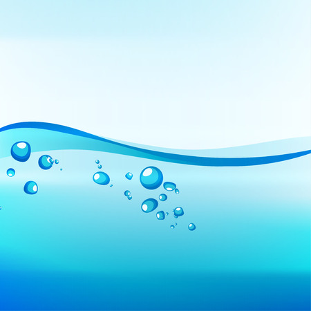 Abstract water background, wave illustrationの写真素材
