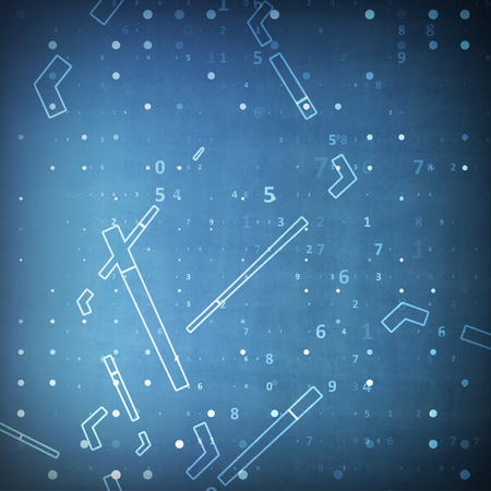 Digital code background, abstract technology illustrationの写真素材