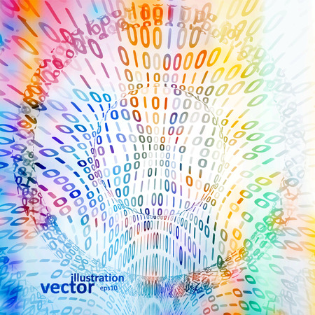 Digital code backgroundのイラスト素材