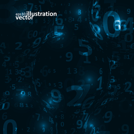 Digital code background, abstract illustrationのイラスト素材