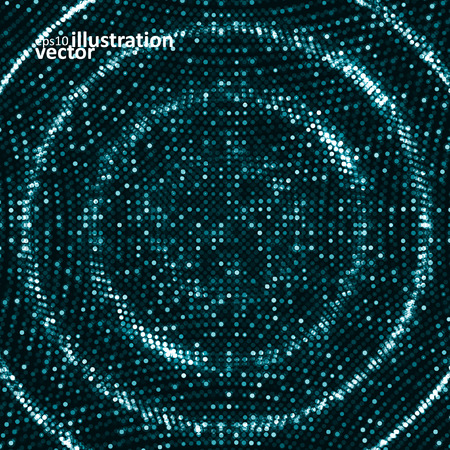 Digital waves background, abstract illustrationのイラスト素材