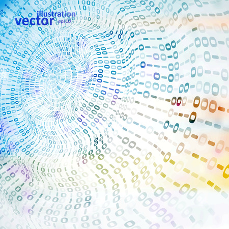 Digital code background, abstract illustrationのイラスト素材