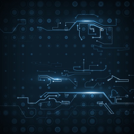 Circuit board background, abstract technology illustrationの写真素材
