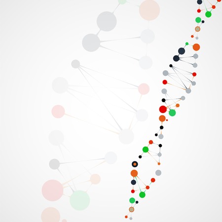 Abstract DNA, futuristic molecule cell illustrationの写真素材