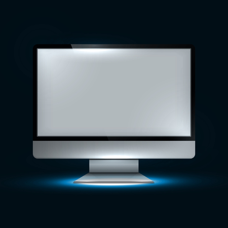 Computer Display. Creative dynamic light element Illustrationsの写真素材