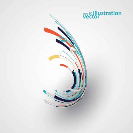 Futuristic abstract shape illustrationのイラスト素材