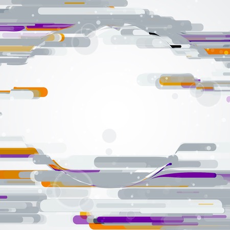 Futuristic abstract illustration, geometric shapes backgroundの写真素材