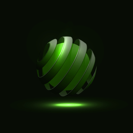 Spiral Sphere Abstract Lines. Creative dynamic light element Illustrationsの写真素材
