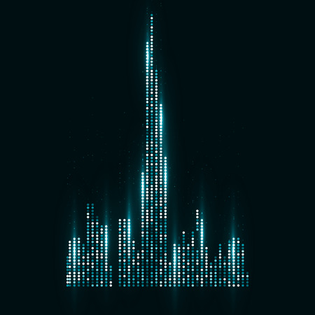 Technology image of Dubai. The concept illustrationの写真素材