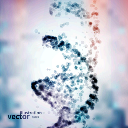 Futuristic dna, abstract molecule, cell illustration eps10のイラスト素材