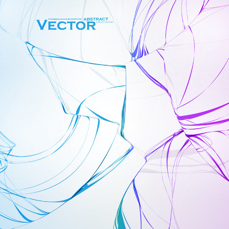 Colorful abstract vector background, futuristic wavy illustration eps10のイラスト素材