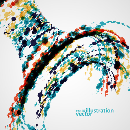 Colorful abstract background, geometric patterns illustrationのイラスト素材