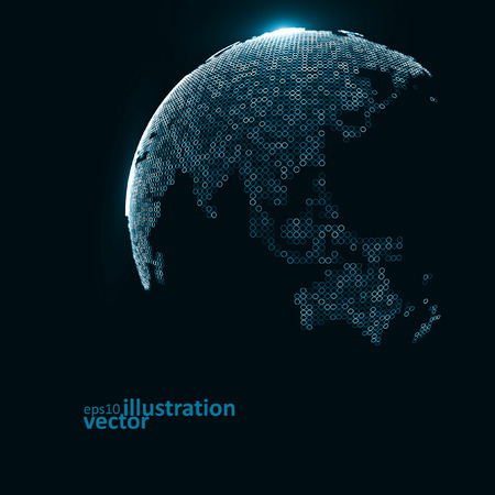 Technology image of globe.のイラスト素材
